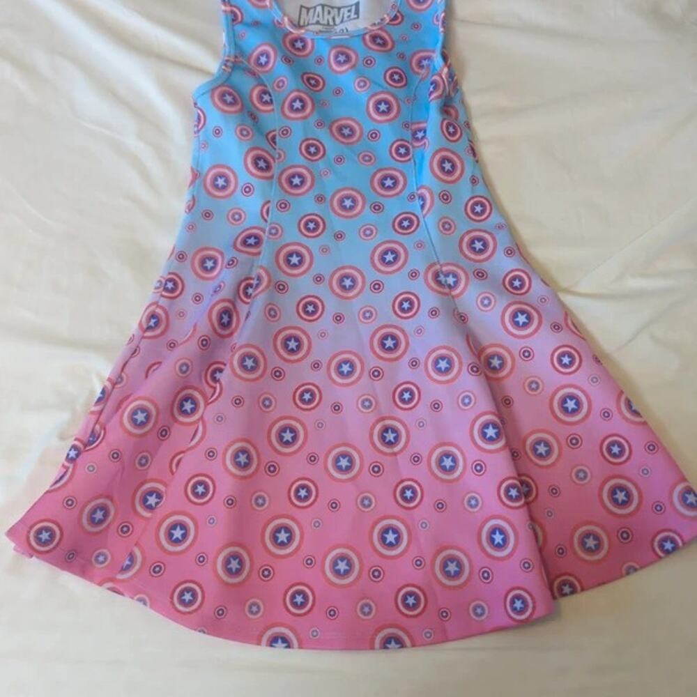 Marvel Captain America Girls Dress – Superhero Costume Style Outfit